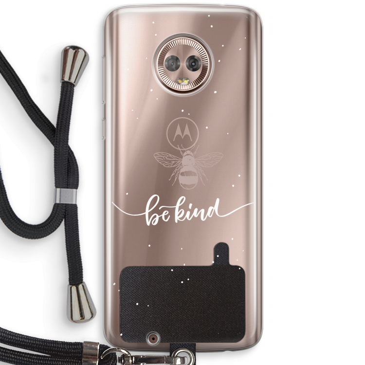 Be(e) kind: Motorola Moto G6 Transparant Hoesje met koord