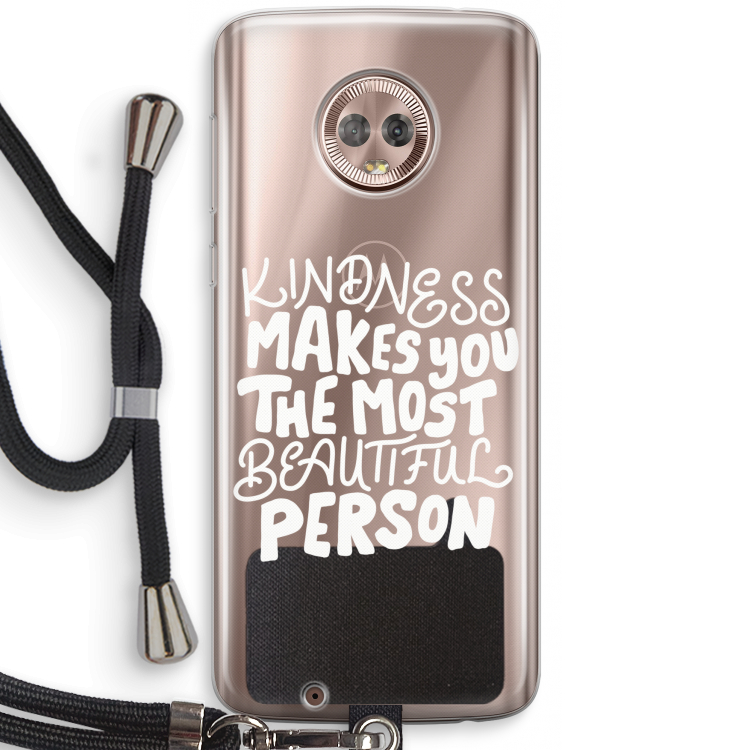 The prettiest: Motorola Moto G6 Transparant Hoesje met koord