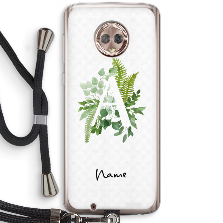 Green Brush: Motorola Moto G6 Transparant Hoesje met koord