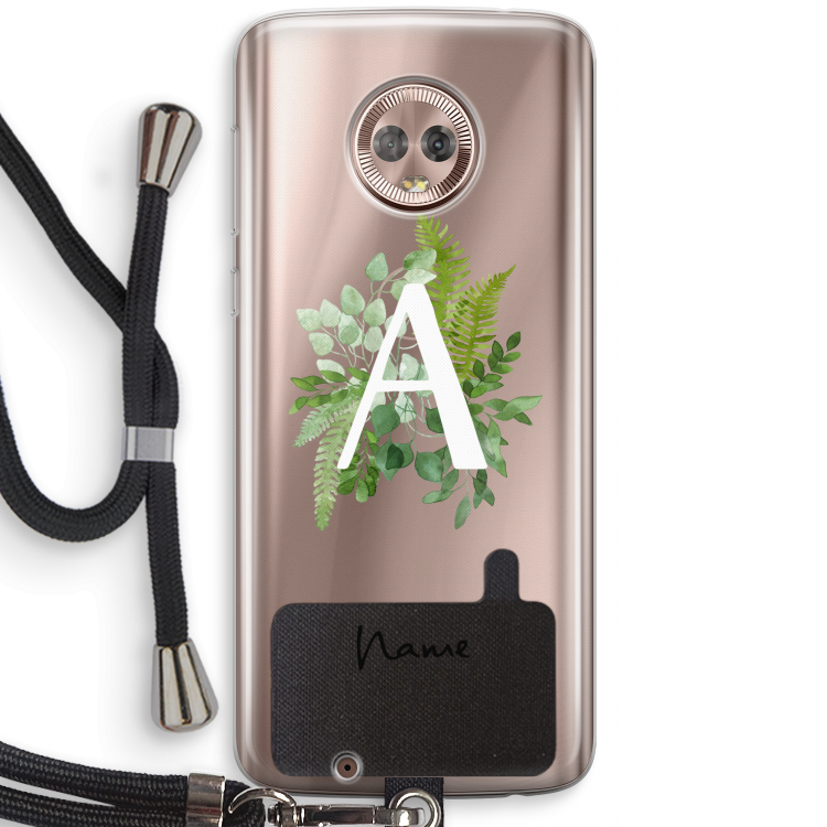 Green Brush: Motorola Moto G6 Transparant Hoesje met koord