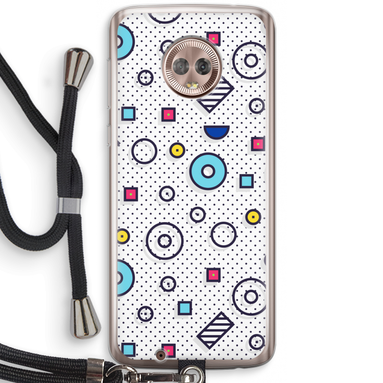 8-bit N°9: Motorola Moto G6 Transparant Hoesje met koord