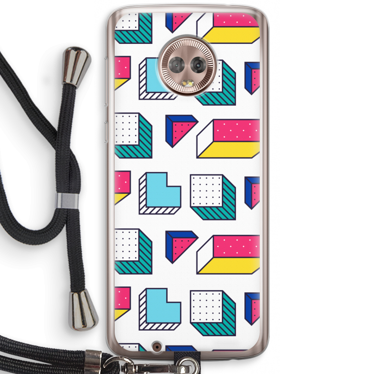 8-bit N°7: Motorola Moto G6 Transparant Hoesje met koord