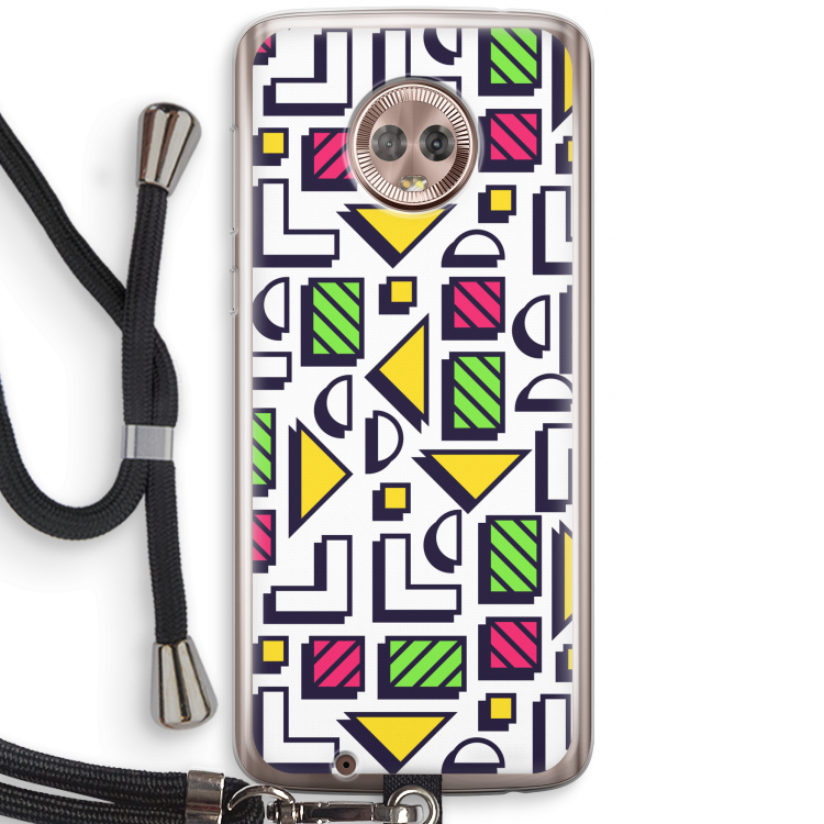 8-bit N°4: Motorola Moto G6 Transparant Hoesje met koord