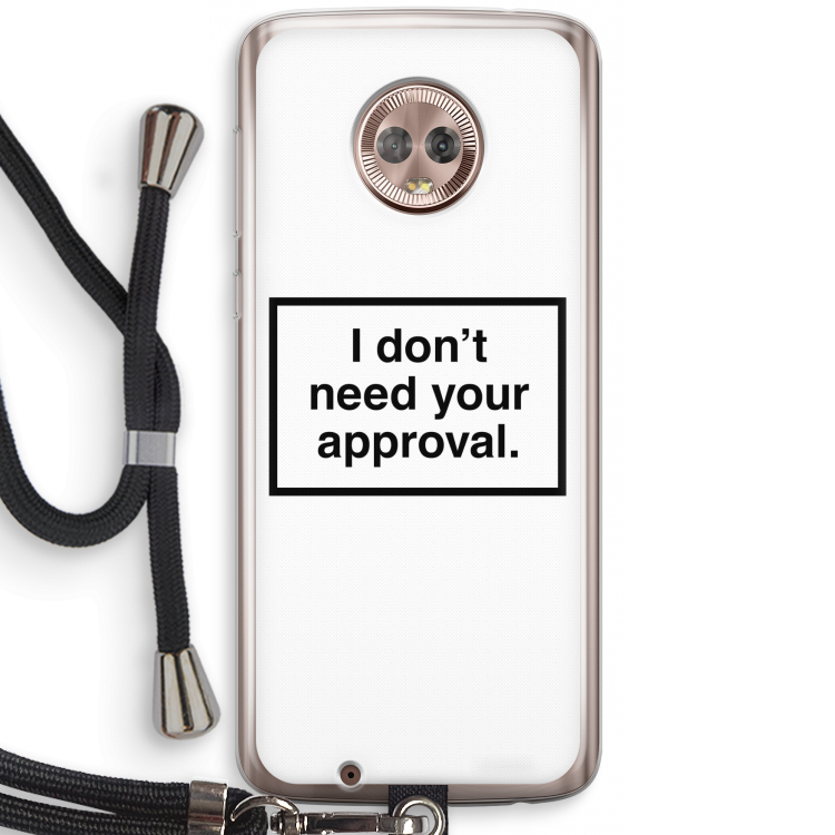 Don't need approval: Motorola Moto G6 Transparant Hoesje met koord