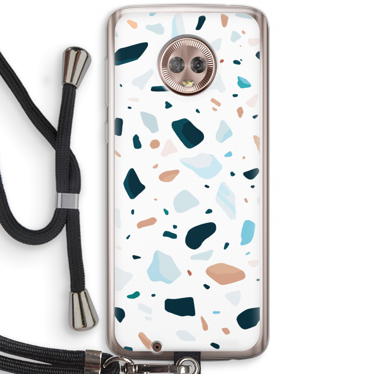 Terrazzo N°13: Motorola Moto G6 Transparant Hoesje met koord