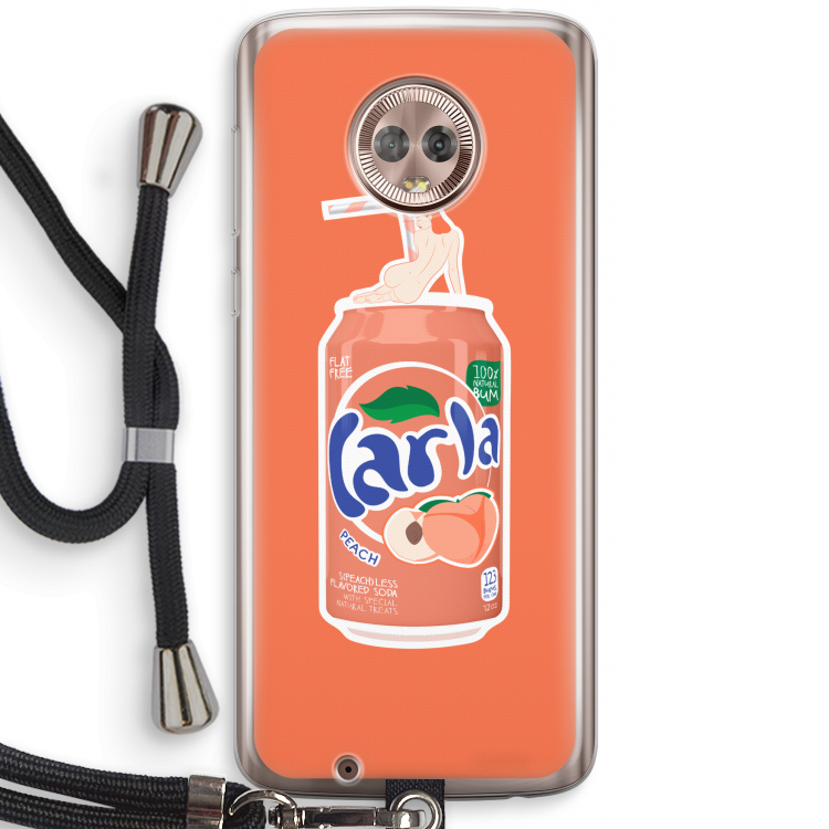 S(peach)less: Motorola Moto G6 Transparant Hoesje met koord