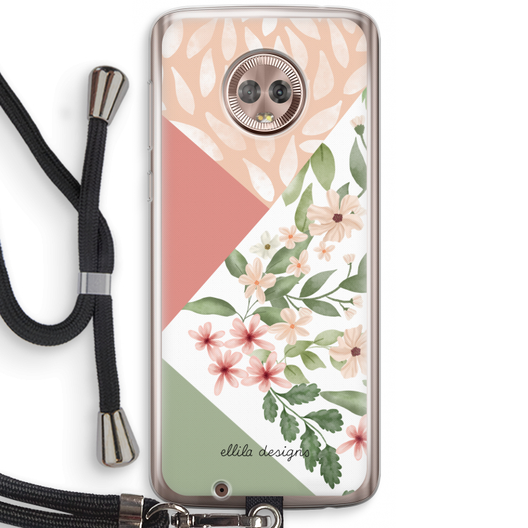 Sweet heaven geometrics: Motorola Moto G6 Transparant Hoesje met koord