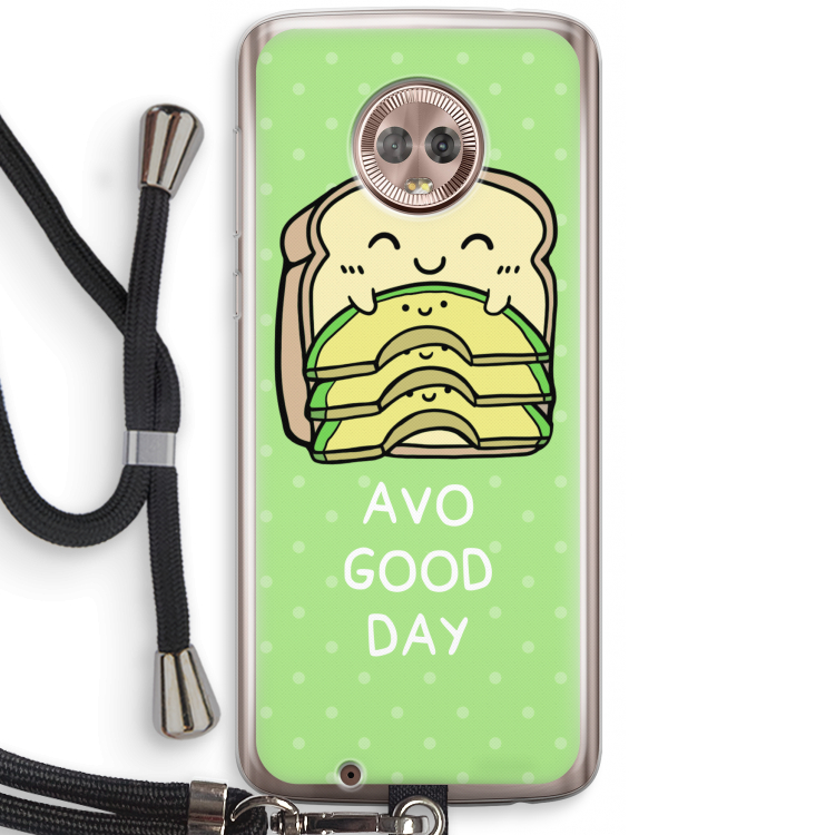 Avo Good Day: Motorola Moto G6 Transparant Hoesje met koord