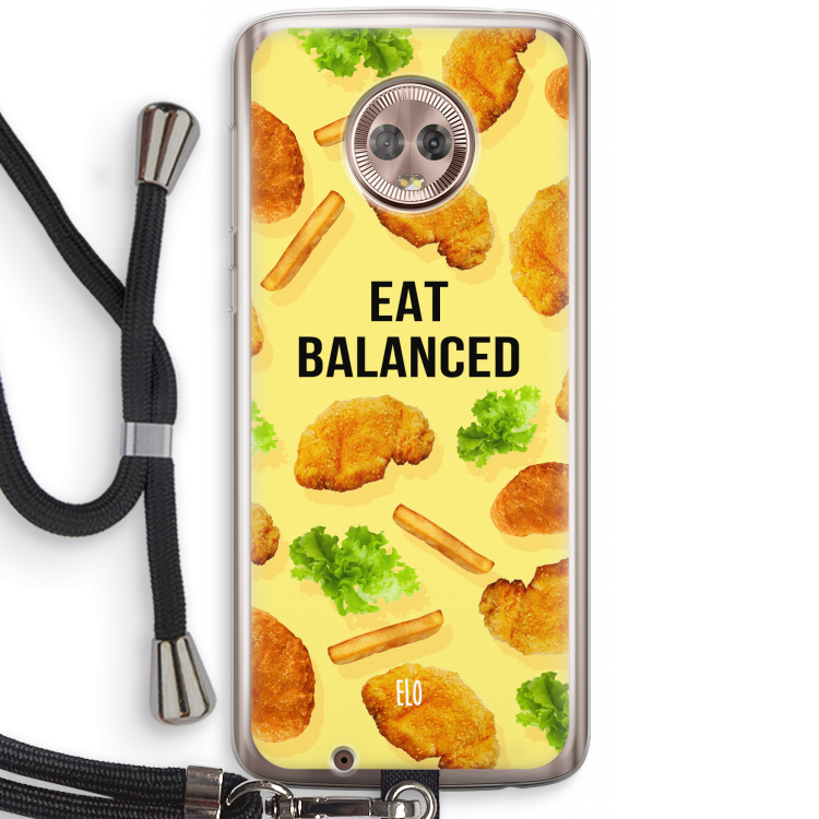 Eat Balanced: Motorola Moto G6 Transparant Hoesje met koord