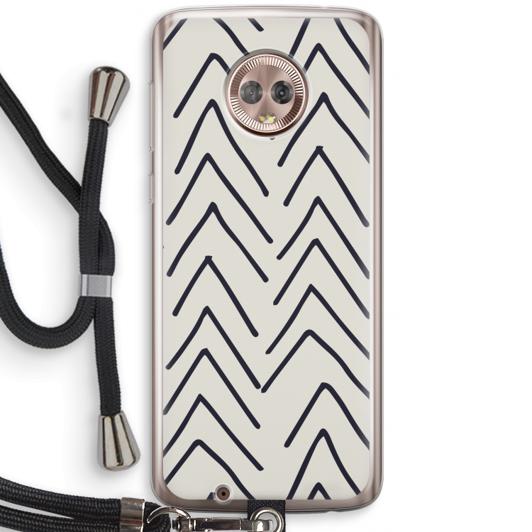Marrakech Arrows: Motorola Moto G6 Transparant Hoesje met koord