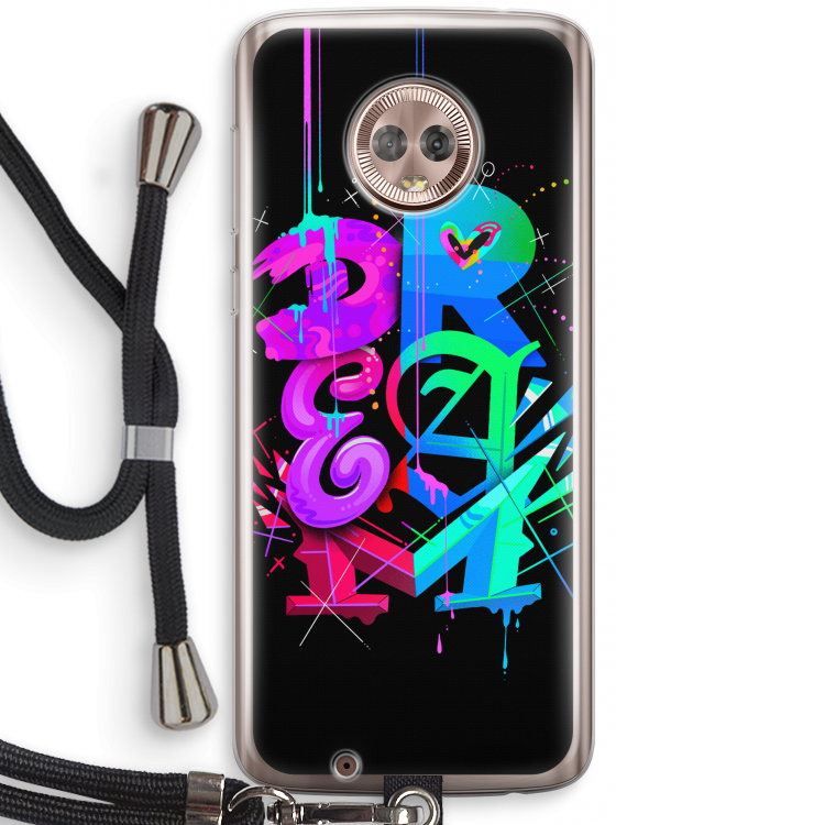 Dream: Motorola Moto G6 Transparant Hoesje met koord