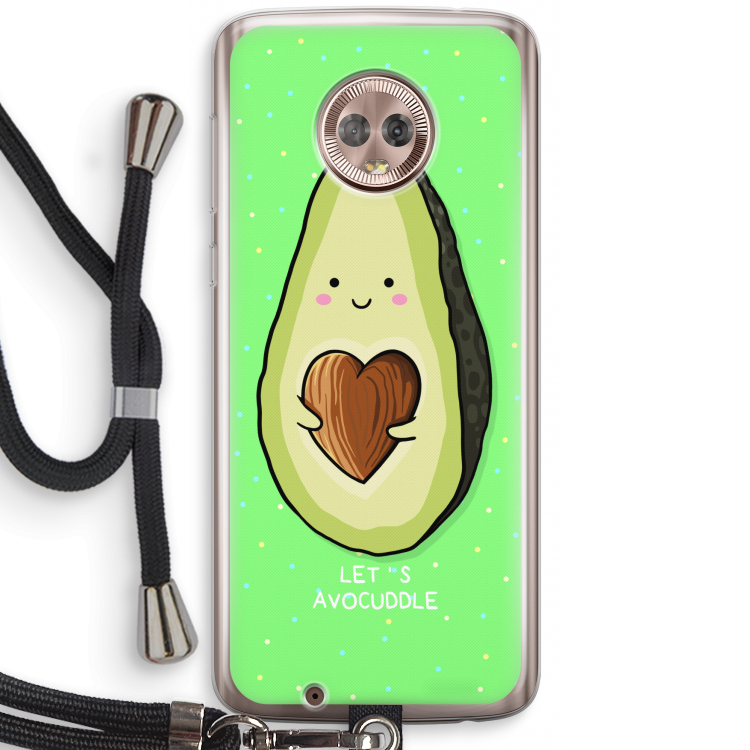 Avocuddle: Motorola Moto G6 Transparant Hoesje met koord