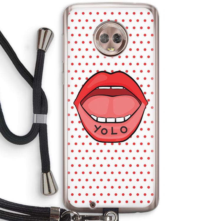 Yolo Denise: Motorola Moto G6 Transparant Hoesje met koord