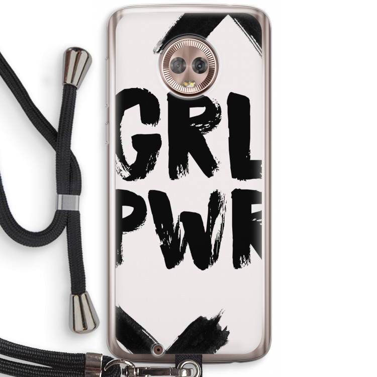 Girl Power #2: Motorola Moto G6 Transparant Hoesje met koord