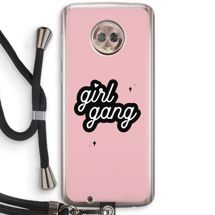 Girl Gang: Motorola Moto G6 Transparant Hoesje met koord