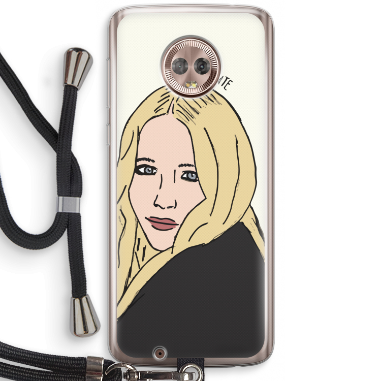 Mary Kate: Motorola Moto G6 Transparant Hoesje met koord