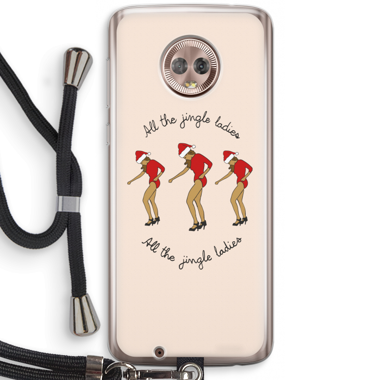 Jingle Ladies: Motorola Moto G6 Transparant Hoesje met koord