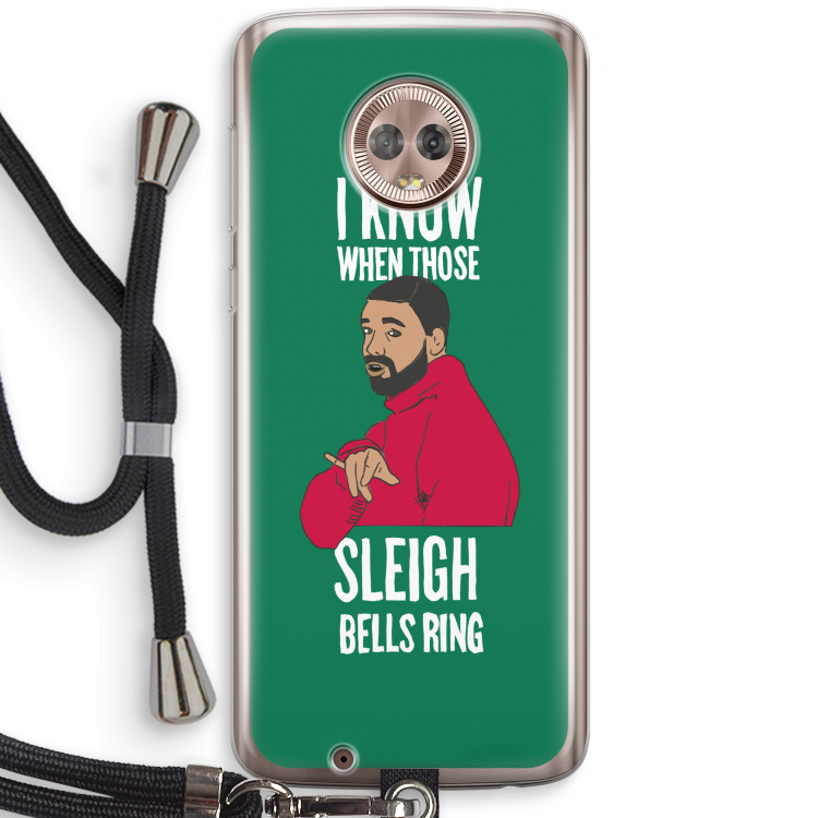 Sleigh Bells Ring: Motorola Moto G6 Transparant Hoesje met koord