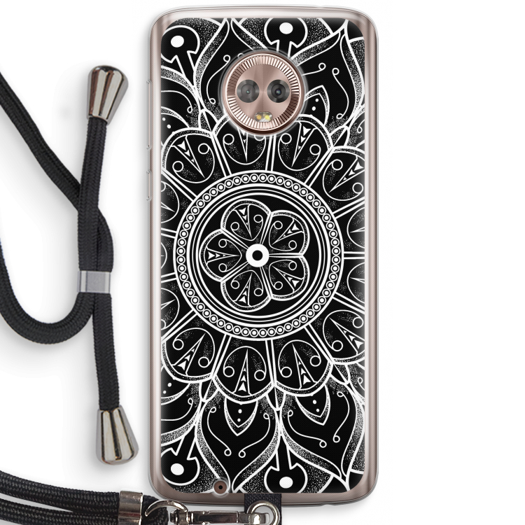 Roses Are Red: Motorola Moto G6 Transparant Hoesje met koord