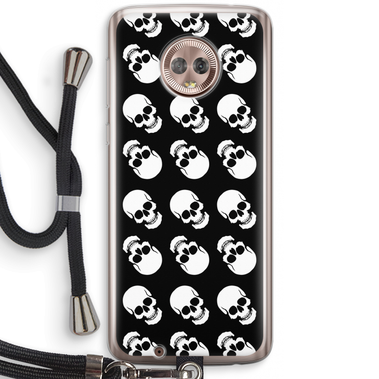 Musketon Skulls: Motorola Moto G6 Transparant Hoesje met koord