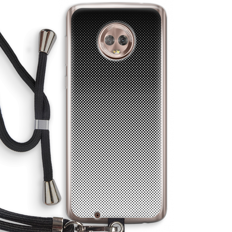 Musketon Halftone: Motorola Moto G6 Transparant Hoesje met koord