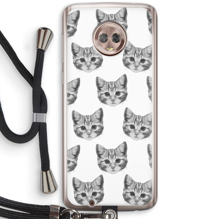 Kitten: Motorola Moto G6 Transparant Hoesje met koord