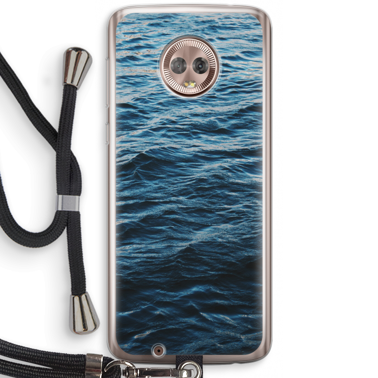 Oceaan: Motorola Moto G6 Transparant Hoesje met koord