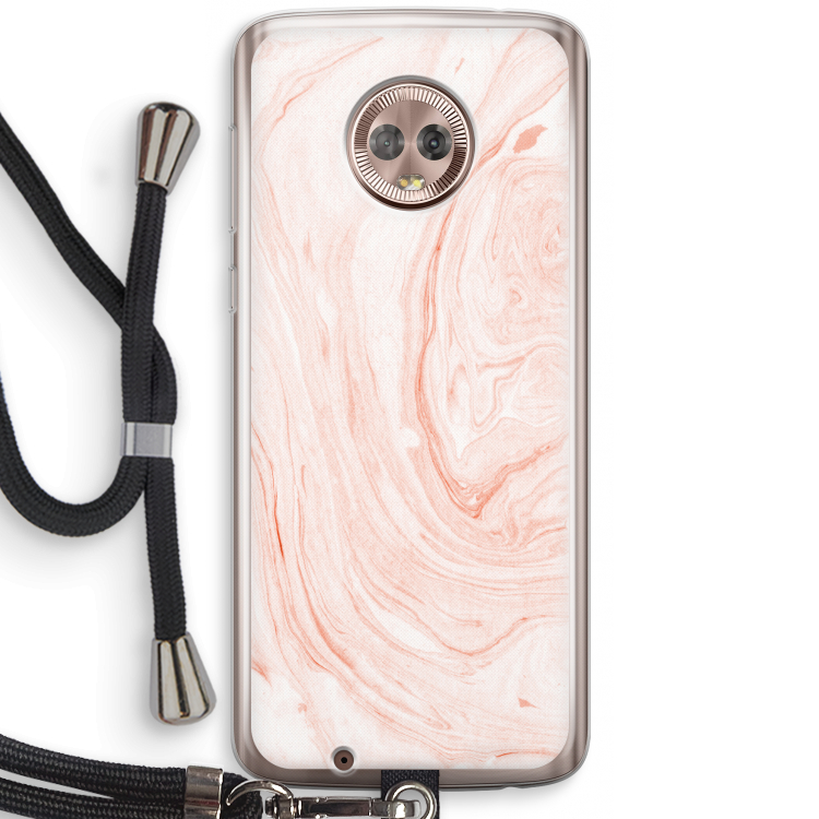 Peach bath: Motorola Moto G6 Transparant Hoesje met koord