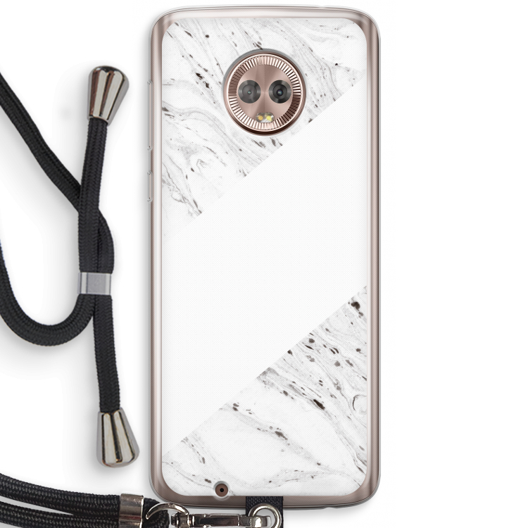 Biggest stripe: Motorola Moto G6 Transparant Hoesje met koord