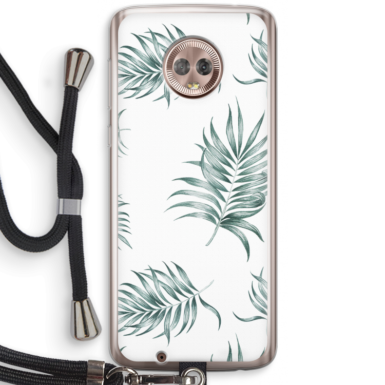 Simple leaves: Motorola Moto G6 Transparant Hoesje met koord