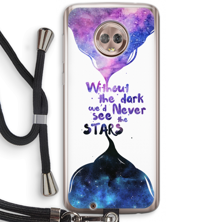 Stars quote: Motorola Moto G6 Transparant Hoesje met koord