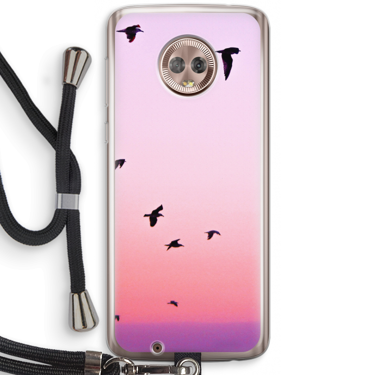 Fly away: Motorola Moto G6 Transparant Hoesje met koord