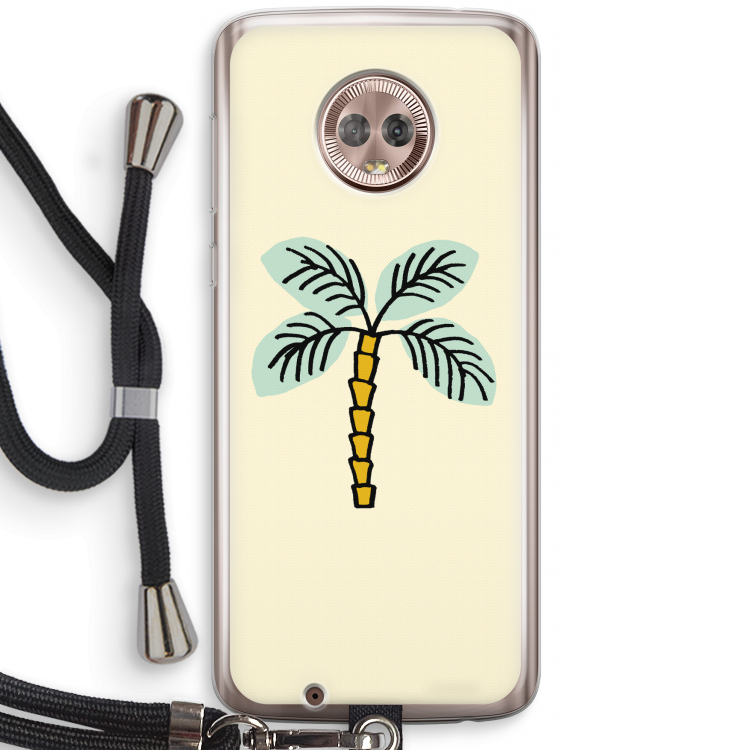 Palmboom: Motorola Moto G6 Transparant Hoesje met koord