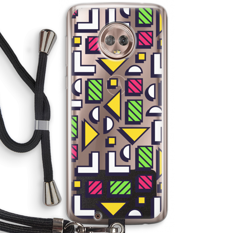 8-bit N°4: Motorola Moto G6 Transparant Hoesje met koord