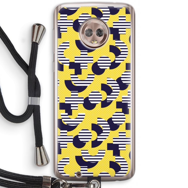 8-bit N°3: Motorola Moto G6 Transparant Hoesje met koord