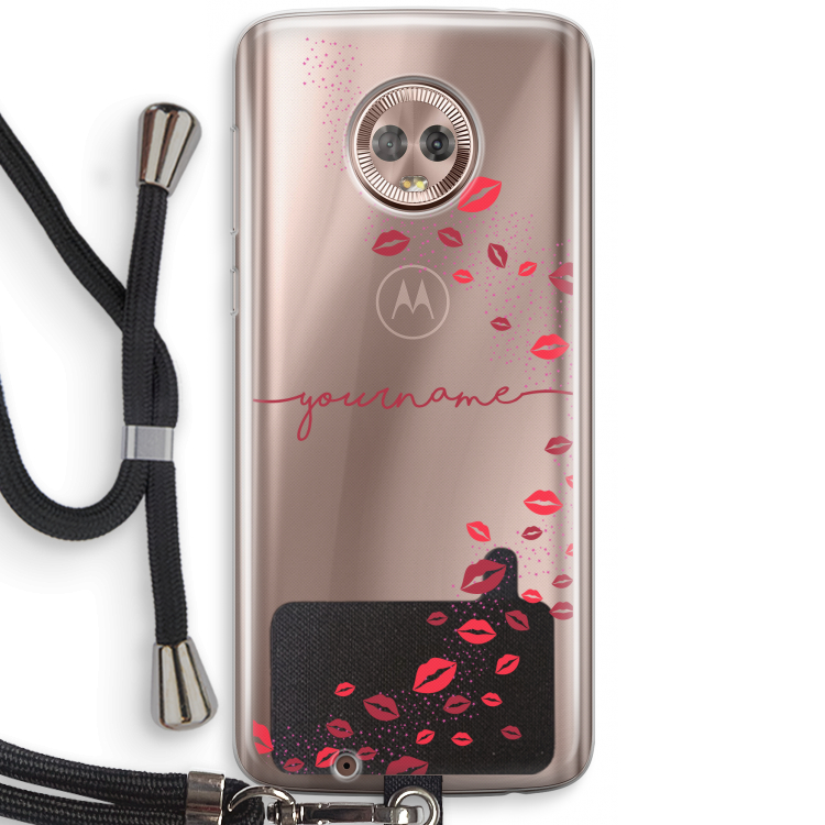 Kusjes: Motorola Moto G6 Transparant Hoesje met koord