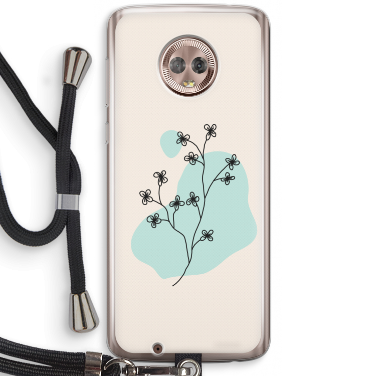 Love your petals: Motorola Moto G6 Transparant Hoesje met koord