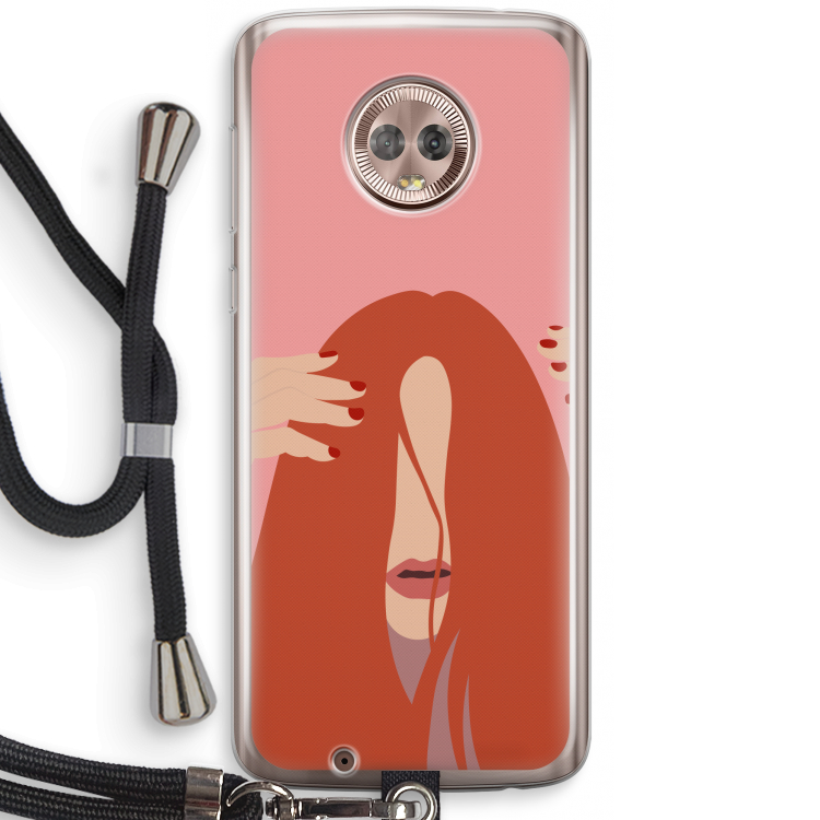 Woke up like this: Motorola Moto G6 Transparant Hoesje met koord