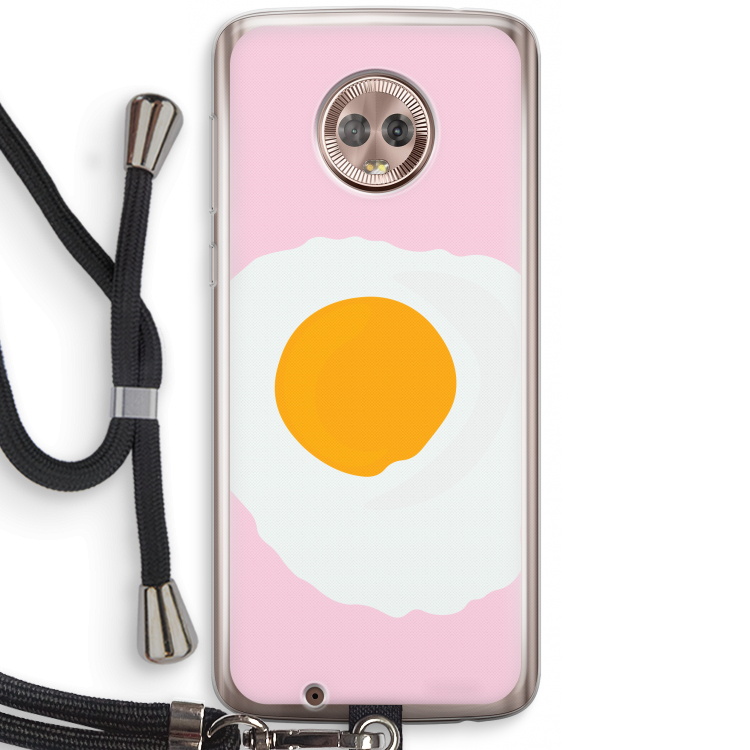 Sunny side up: Motorola Moto G6 Transparant Hoesje met koord