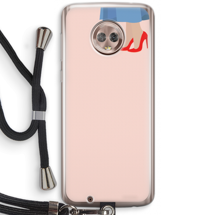 High heels: Motorola Moto G6 Transparant Hoesje met koord