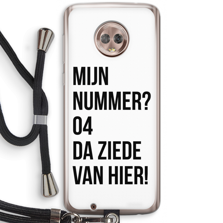 Da ziede van hier: Motorola Moto G6 Transparant Hoesje met koord