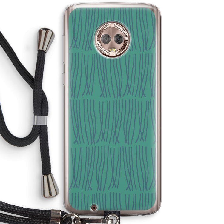 Swirls: Motorola Moto G6 Transparant Hoesje met koord