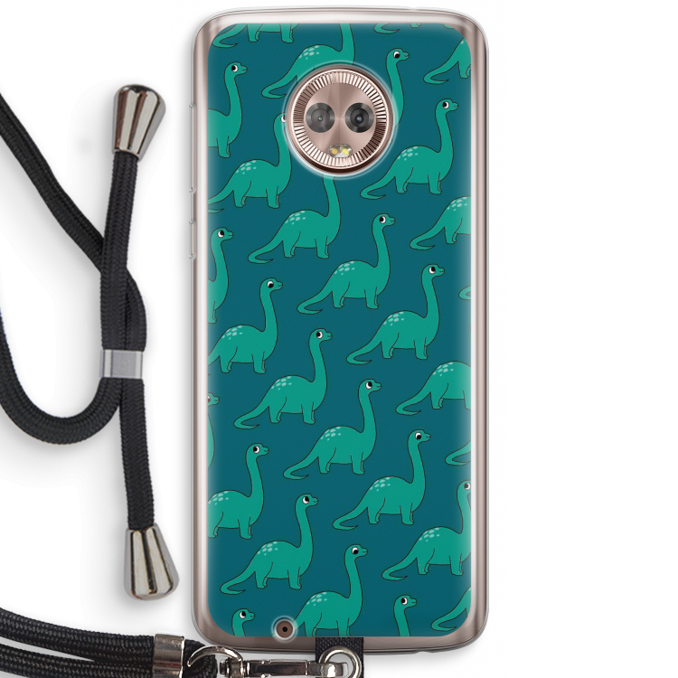 Diplodocus: Motorola Moto G6 Transparant Hoesje met koord
