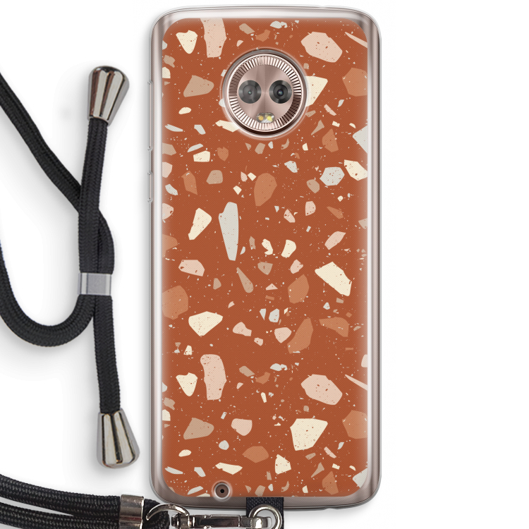 Terrazzo N°22: Motorola Moto G6 Transparant Hoesje met koord