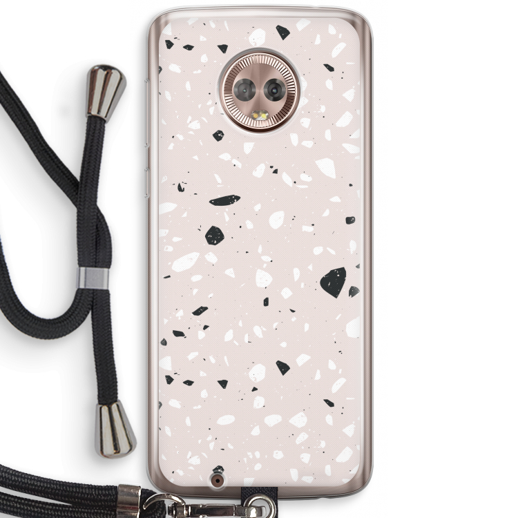 Terrazzo N°20: Motorola Moto G6 Transparant Hoesje met koord