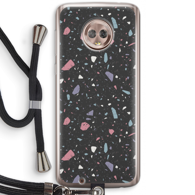 Terrazzo N°16: Motorola Moto G6 Transparant Hoesje met koord