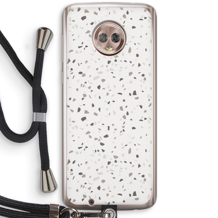 Terrazzo N°14: Motorola Moto G6 Transparant Hoesje met koord