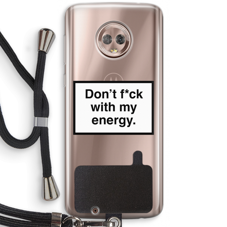 My energy: Motorola Moto G6 Transparant Hoesje met koord