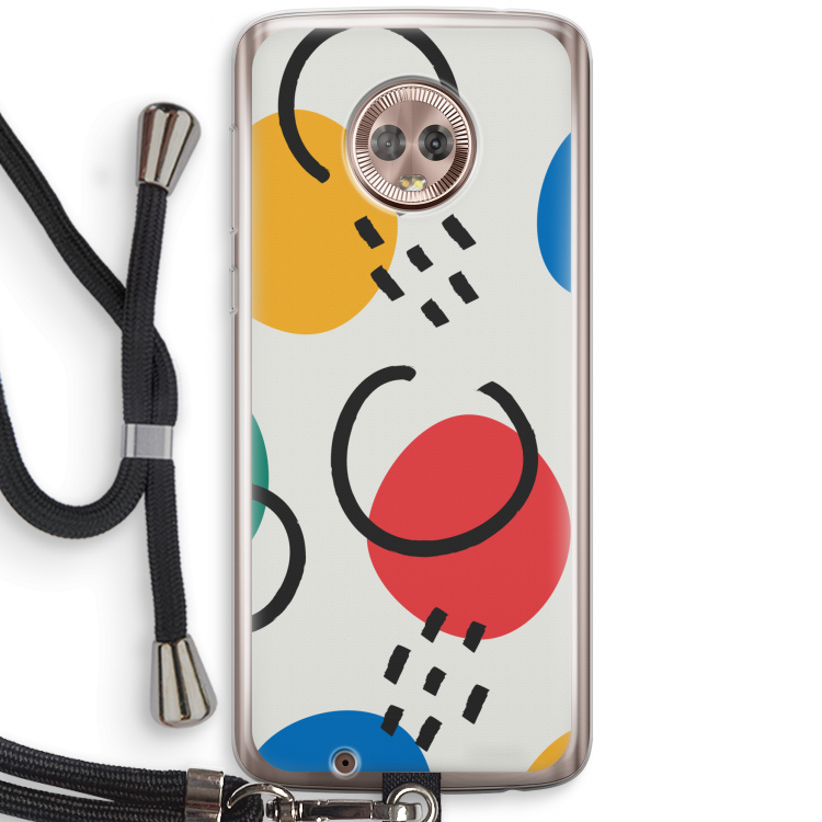 Illustratieve pop 3: Motorola Moto G6 Transparant Hoesje met koord
