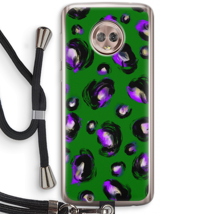 Green Cheetah: Motorola Moto G6 Transparant Hoesje met koord